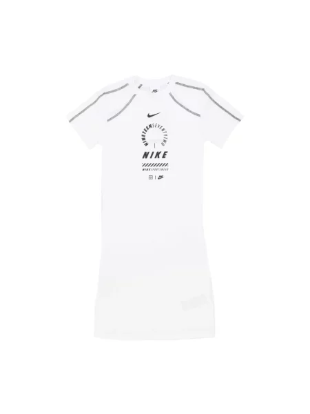 Sukienka koszulowa Nike z krótkim rękawem biała