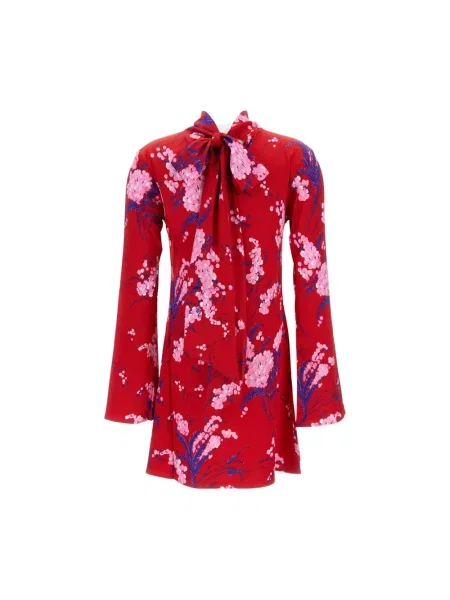Mała mały sukienka mini Des Phemmes z kokardką czerwona