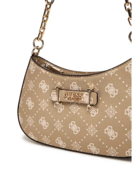 Guess Ročna torba Carrie Logo bež