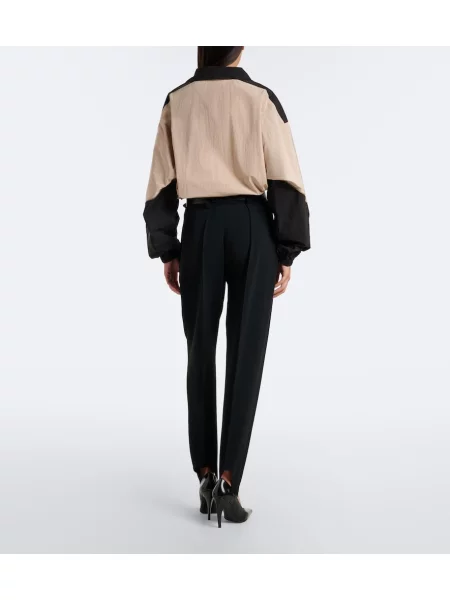 Pantaloni Stella Mccartney cu talie înaltă negru