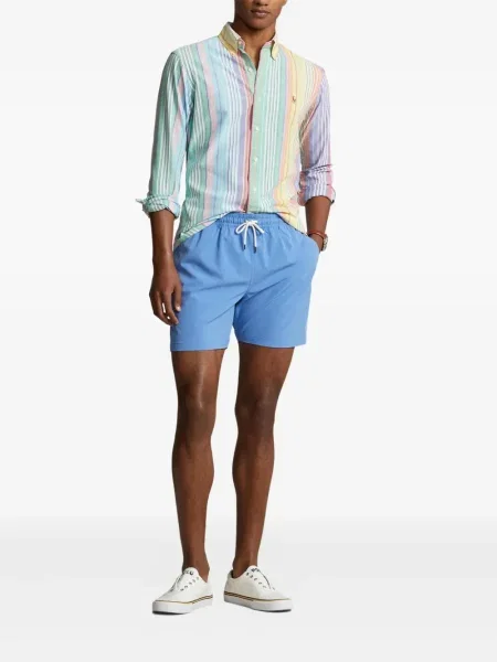 Ριγέ δερμάτινος κάλτσες Polo Ralph Lauren με κορδόνι μαύρο