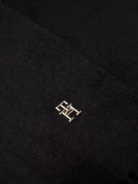 Шерстяной шарф Tommy Hilfiger черный