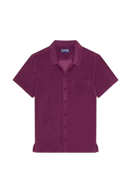 Košile Vilebrequin s výšivkou fialová