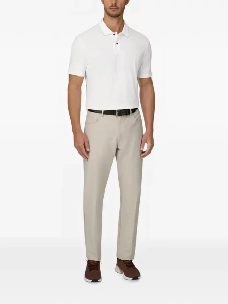 Tricou polo Boggi Milano stretch alb