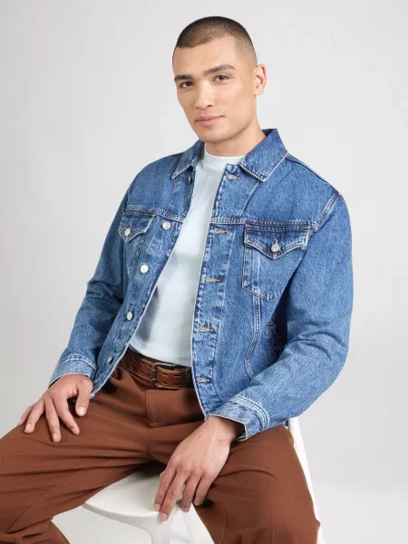 Pepe Jeans Prechodná bunda ALBION denim modrá