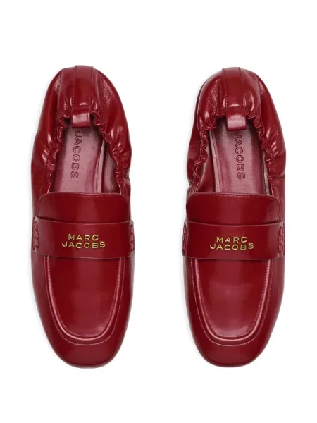 Pantofi loafer Marc Jacobs din piele cu autograf roșu