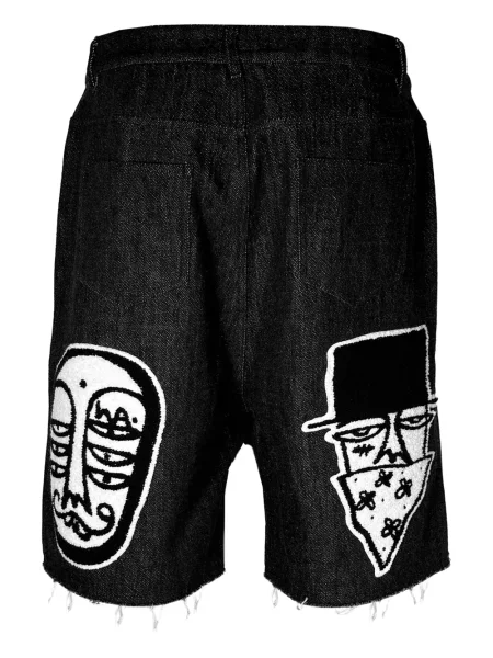 Pantaloni scurți Haculla cu aplicații negru