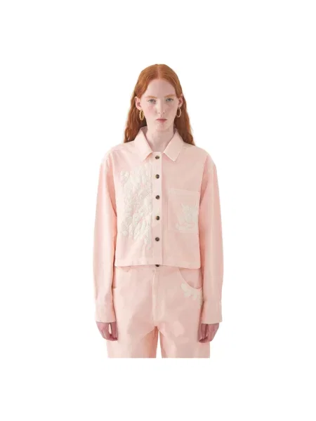 Haftowana kurtka Antik Batik różowa