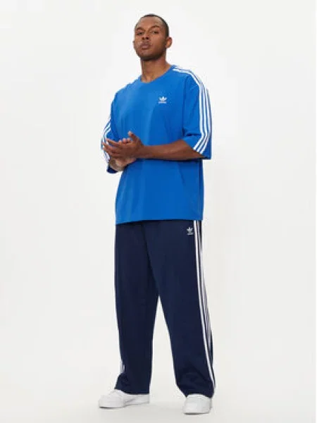 Adidas Teplákové kalhoty adicolor Firebird Tmavomodrá Baggy Fit bílé