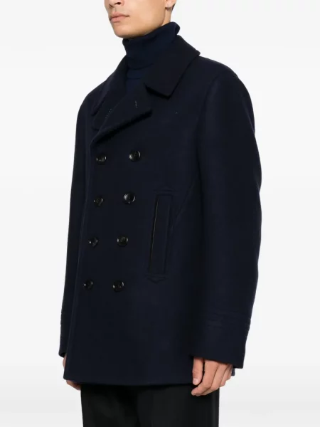 Dvouřadý kabát Tom Ford modrý