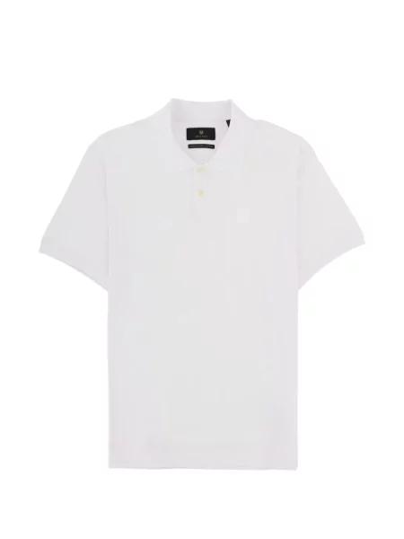 Tricou polo Belstaff cu autograf alb