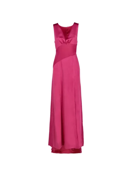 Rochie maxi Marco Gabrielli Atelier fără mâneci cu decolteu în V roz
