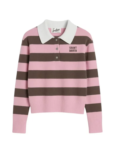 Gulerat tricou polo Mc2 Saint Barth tricotate roz