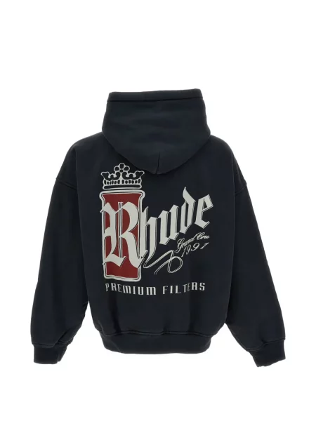 Hanorac cu glugă Rhude cu imagine albastru