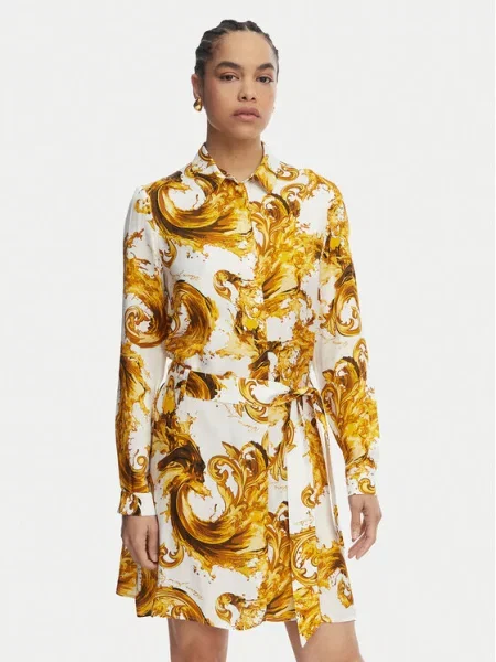 Košilové šaty Versace Jeans Couture bílé