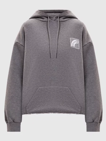 Худі з брендовим принтом Maison Margiela Mm6 сіре