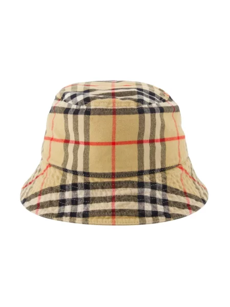 Czapka Burberry w kratę retro beżowa