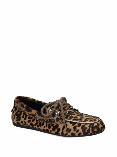 Fűzős leopárdmintás loafer Bibi Lou nyomtatás barna