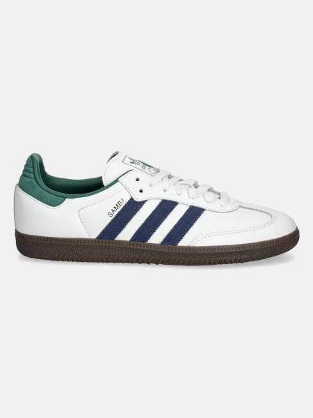 Usnjene superge adidas Originals Samba OG bela