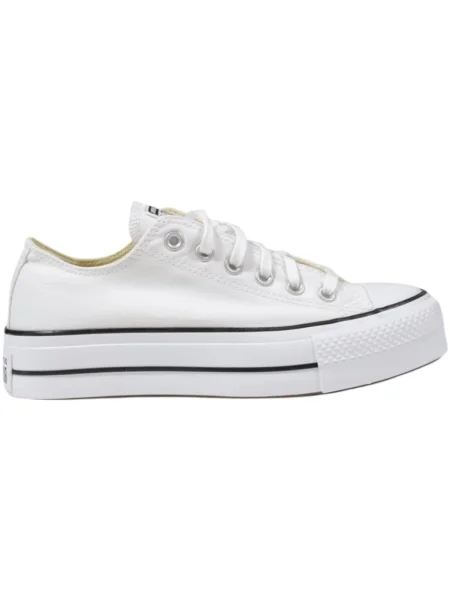 Plátené tenisky Converse Chuck Taylor All Star na platforme biela
