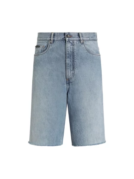 Szorty jeansowe Dolce And Gabbana z logo niebieskie