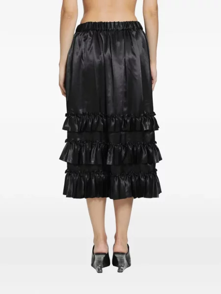 Fustă Noir Kei Ninomiya cu volane negru