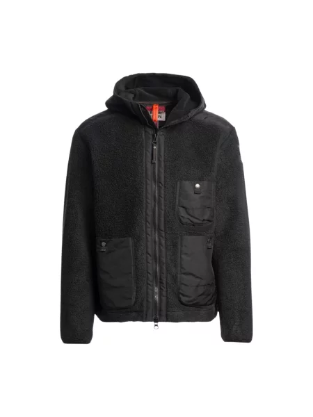 Bluza z kapturem Parajumpers polarowa z kapturem czarna