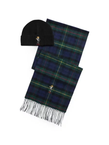 Tricou polo Polo Ralph Lauren în carouri cu imagine albastru