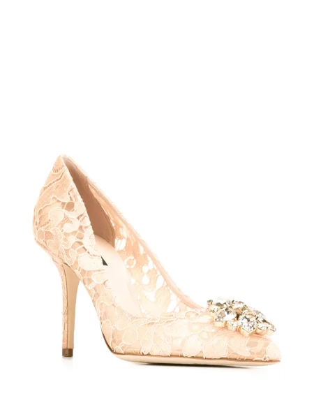 Nėriniuotos bateliai Dolce & Gabbana rožinė