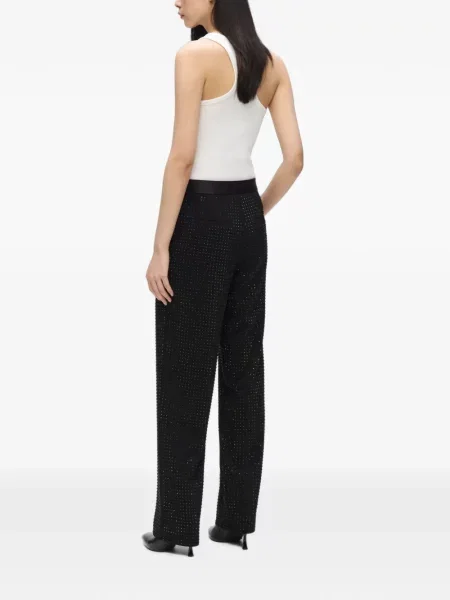 Stras pantaloni Karl Lagerfeld negru