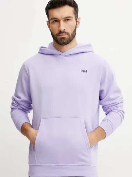 Суичър с качулка Helly Hansen с качулка с апликация виолетово