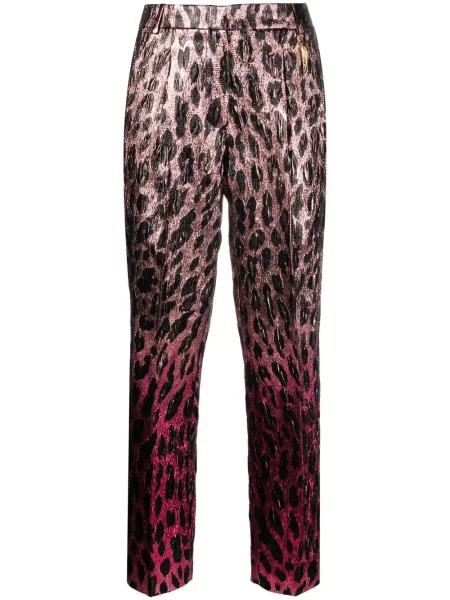 Decupat pantaloni Roberto Cavalli cu imagine cu imprimeu animal print
