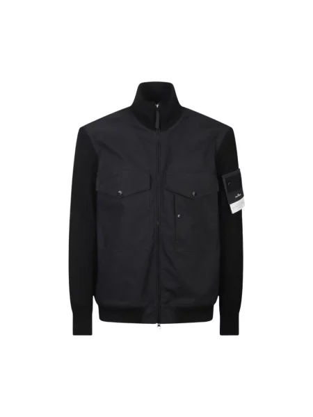 Kurtka bomber Stone Island z kamieniami czarny