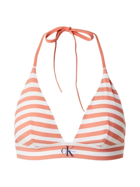 Calvin Klein Swimwear Bikini gornji dio mornarsko plava / koraljna bijela