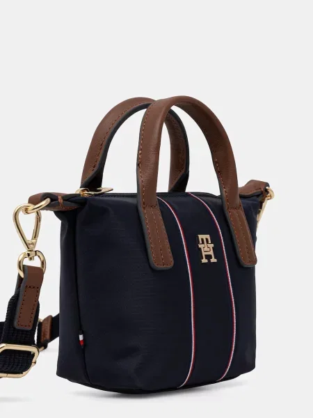 TOMMY HILFIGER Ročna torbica POPETTE marine / rjava / zlata modra