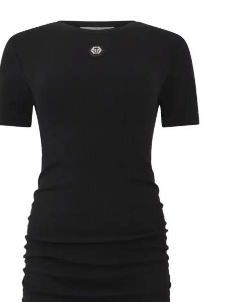 Rochie maxi Philipp Plein cu autograf negru
