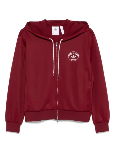 Pruhované tenisky Adidas s potiskem červené