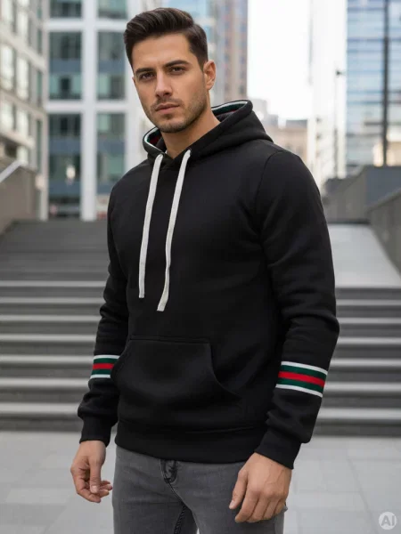 Bluza z kapturem Dstreet czarna