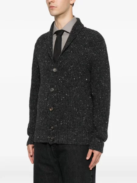 Gulerat cardigan Eleventy tricotate gri