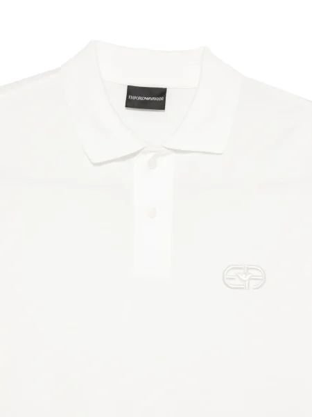 Polo Emporio Armani με κέντημα λευκό