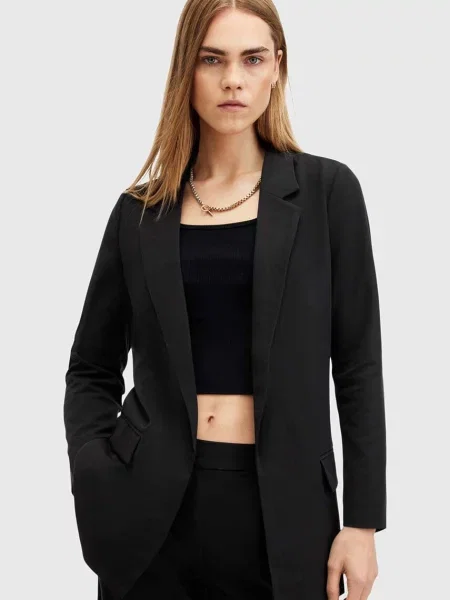 Sako AllSaints ALEIDA TRI BLAZER bez zakopčavanja bez uzorka crna