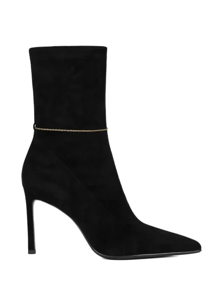 Botine Potamy din piele de căprioară negru