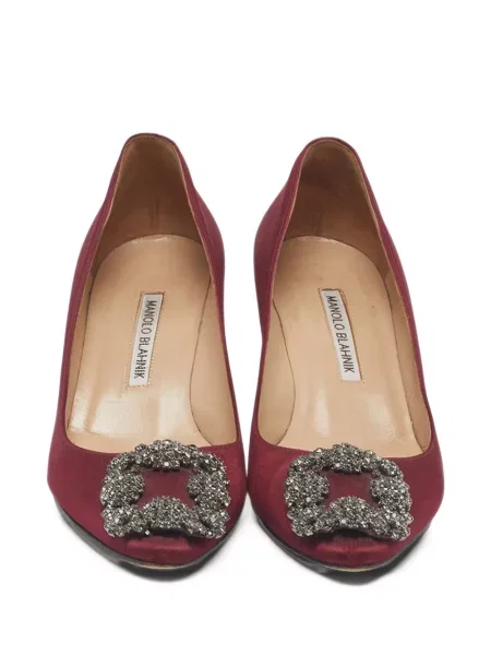 Γοβάκια Manolo Blahnik με αγκράφα κόκκινο
