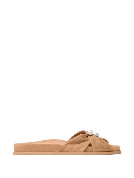 Sandale Jimmy Choo cu perle fără toc