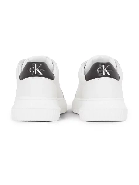 Trampki Calvin Klein Jeans z nadrukiem casual sznurowane białe