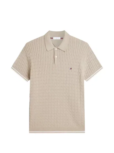 Scurt tricou polo Tommy Hilfiger tricotate