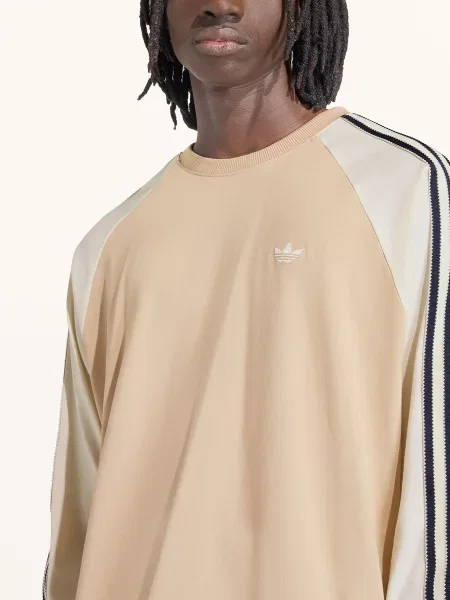 Dlouhé tričko s dlouhým rukávem Adidas Originals s dlouhými rukávy bílé