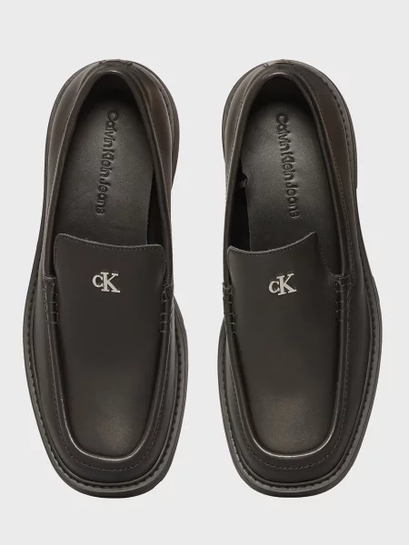 Кожаные лоферы Calvin Klein Jeans черные