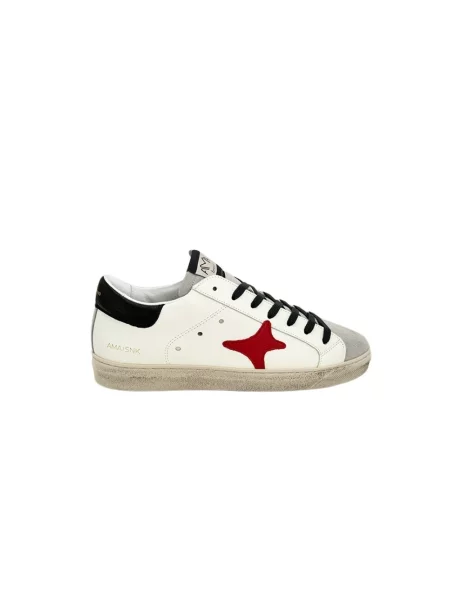 Sneakersy Ama Brand skórzane białe