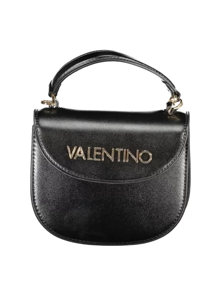 Lniana torebka Valentino By Mario Valentino czarna